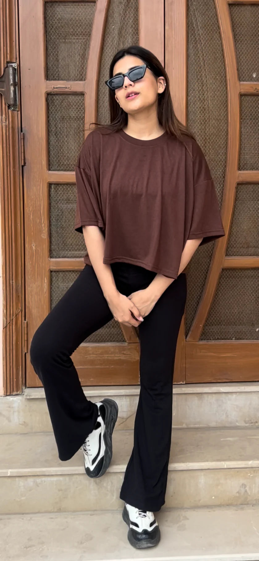 Basic Premium Cotton Boxy Cropped T-shirt