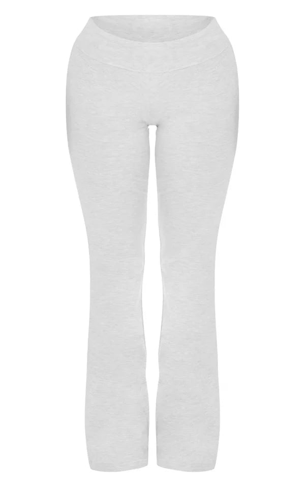 Heather Grey Sport Melange Flared Yoga Pants